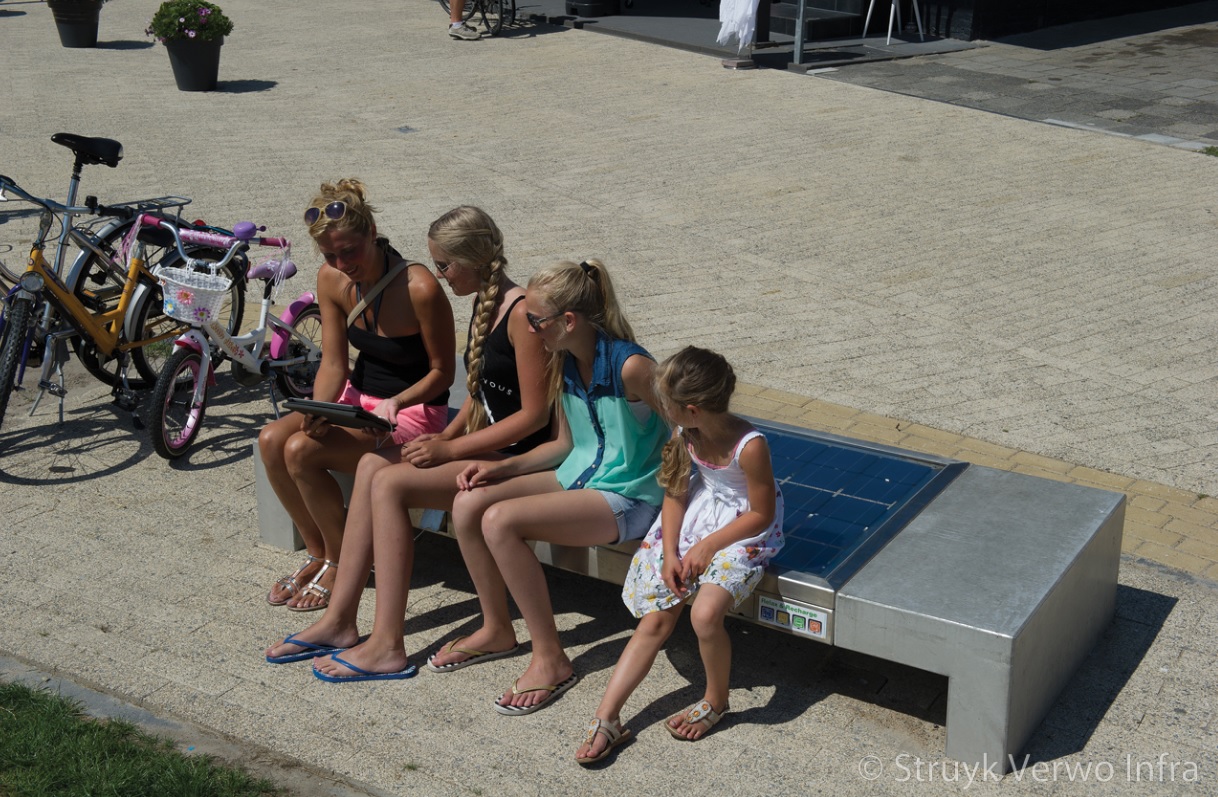 Duurzaam zichtbaar met solar parkmeubilair