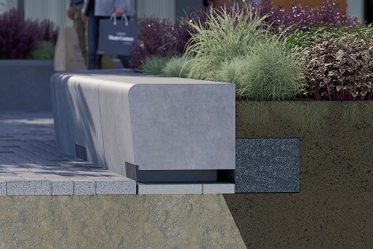 Nieuw - Blue Solid faciliteert waterafvoer