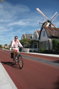 Fietsstraat met geleider