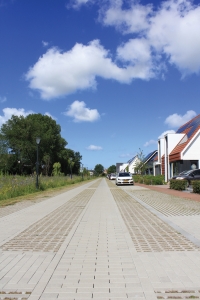 Groenbestrating in de rijweg Groenbestrating in de rijweg