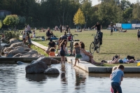 Greenline omranding waterpartij stadspark Greenline omranding waterpartij stadspark