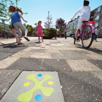 Kindvriendelijke routes - speelse stoeptegels Kindvriendelijke routes - speelse stoeptegels