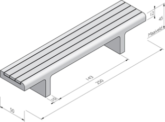 LINK bank 250 met houten zitting