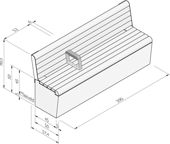 Seat slanke armsteun