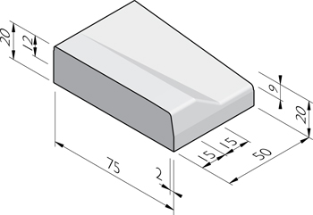 Inritbanden 75x20x50 universeel toepasbaar