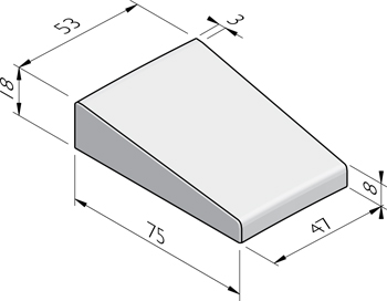 Inritbochtbanden 75x18x50 universeel toepasbaar