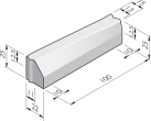 Trottoirband hoekstukken 26/30x50