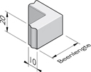 Opsluitband hoekstukken 10x20 vb