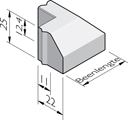 Trottoirband hoekstukken 11/22x25