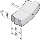 Trottoirbochtbanden 28/30x15
