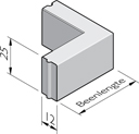 Opsluitband hoekstukken 12x25