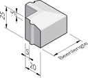 Geleideband hoekstukken 5/20x25
