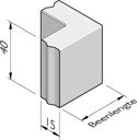 Opsluitband hoekstukken 15x40