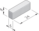 Betonstraatstenen 24x6
