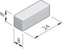 Betonstraatstenen 24x8