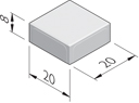Dubbelbetonstraatstenen 20x20