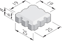 Groenstenen 25x25