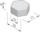 Zeskantstenen 20/17x10