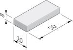 Trottoirtegels 20x50