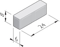 Betonstraatstenen 6 cm breed