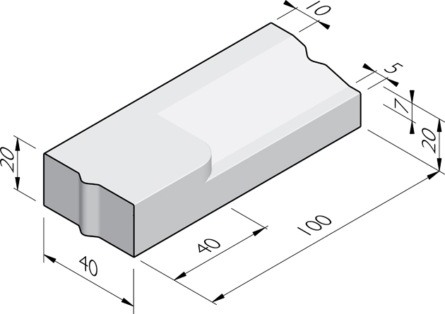 Trottoirbanden 38/40x25