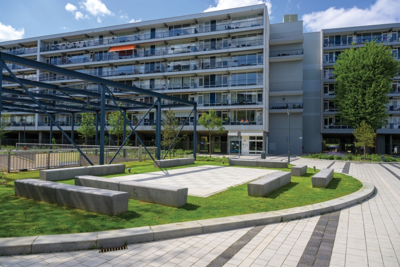 Groene inrichting van Grunsvenplein