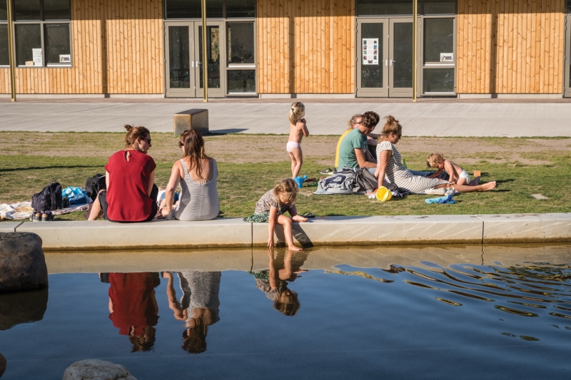 Greenline omranding waterpartij stadspark